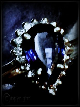 Anello Goccia Blu