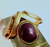 Anello - Pietra di Luna bordeaux