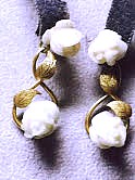 Orecchini - Fiori Corallo Bianco