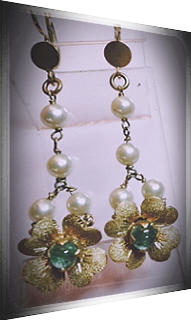 Orecchini  - PendentiPerle Fiori