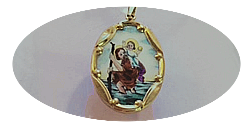 Medaglia1-San Cristoforo - Maiolica oro