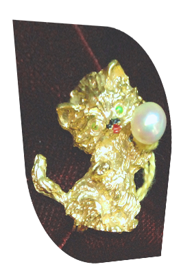 Spilla - Collezione Bestiario  anni 70 - Gattino